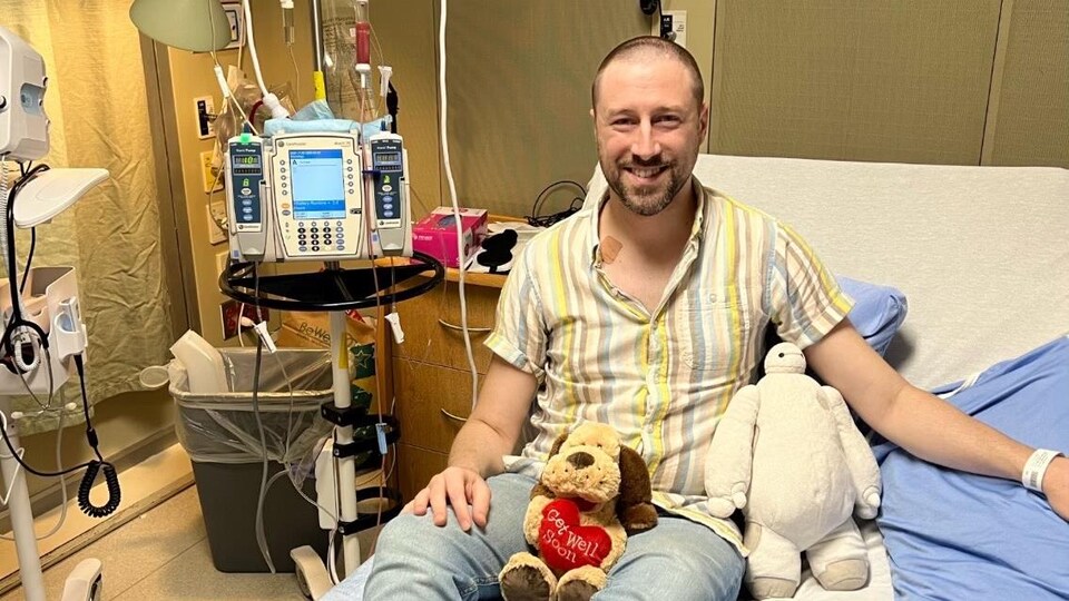 Jean-François Soucy a gardé le sourire pendant ses traitements contre le cancer.