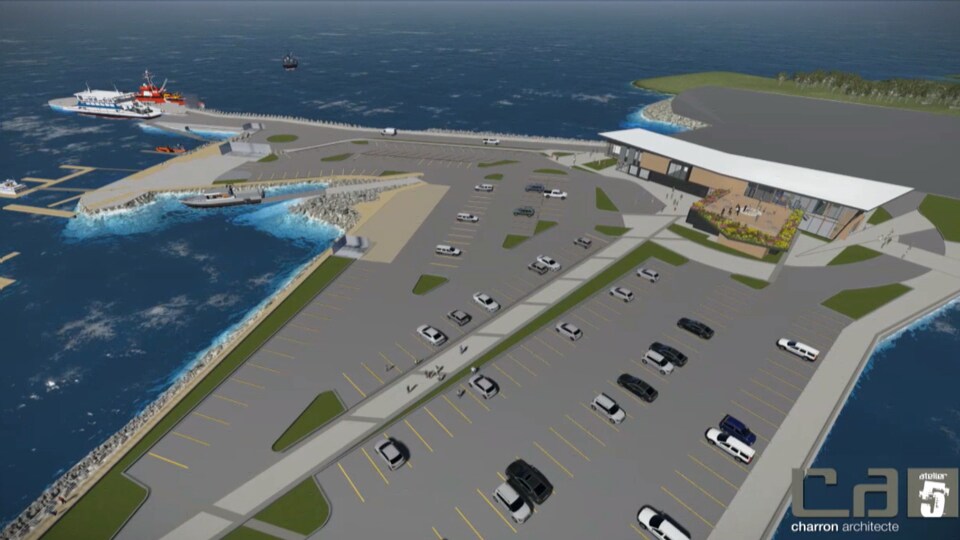 L'ensemble du projet qui donne sur le fleuve.
