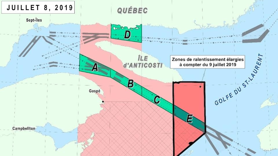 Une carte du golfe du Saint-Laurent.
