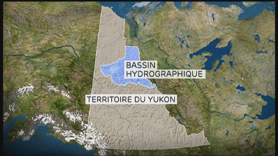 Carte du bassin hydrographique de la rivière Peel, au Yukon.
