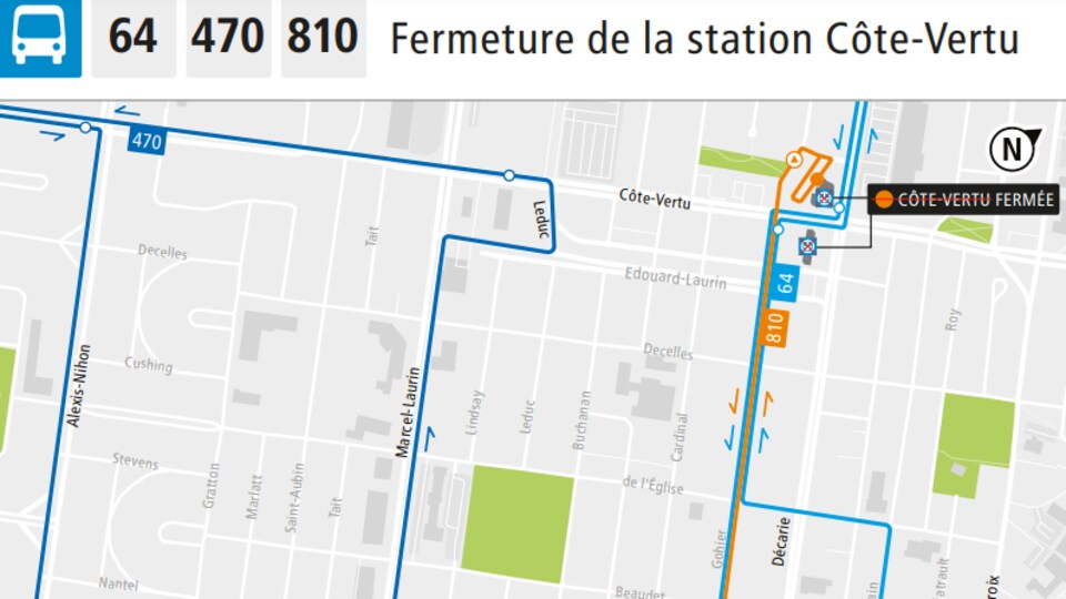 La Station De Metro Cote Vertu Fermee Jusqu Au 22 Aout Radio Canada Ca