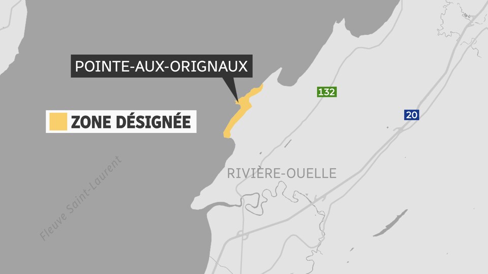 Carte délimitant la zone désignée paysage culturel patrimonial
