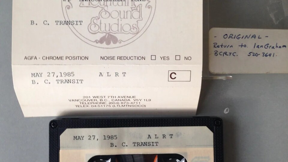 Une cassette audio datant de 1985.