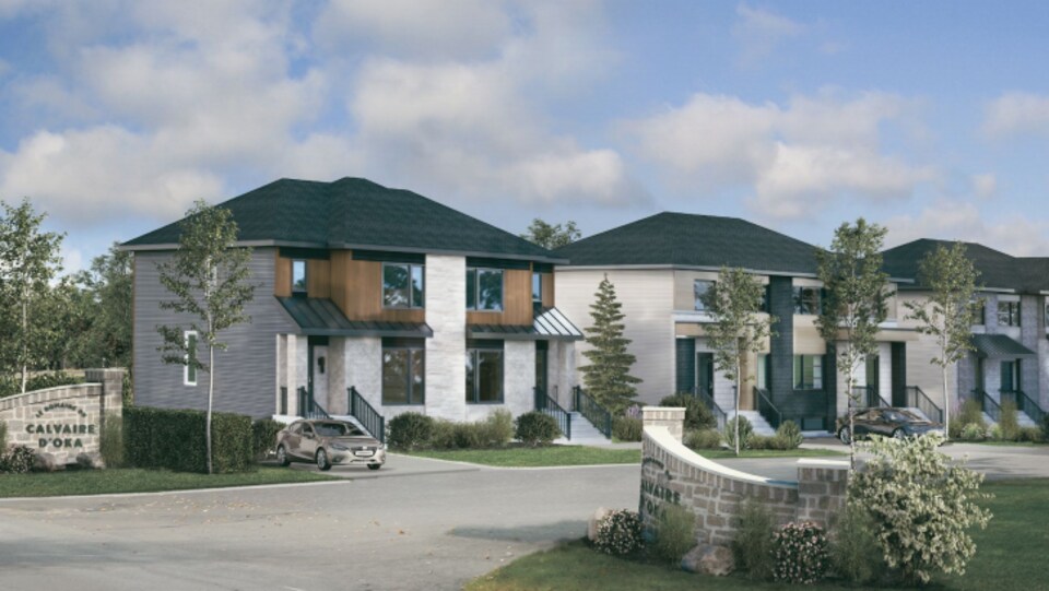 Maquette du projet immobilier du Domaine du Calvaire d'Oka