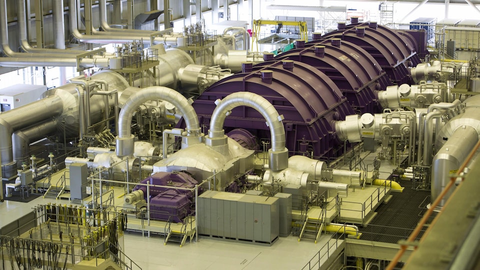 Une turbine à vapeur.