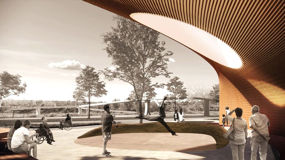 Conception artistique montrant à quoi ressemblera le nouveau National accessArts Centre situé dans le nord-ouest de Calgary.