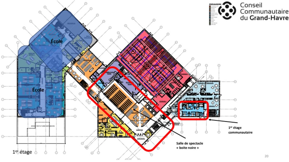 Plans intérieurs du nouveau centre communautaire francophone du Grand Halifax.