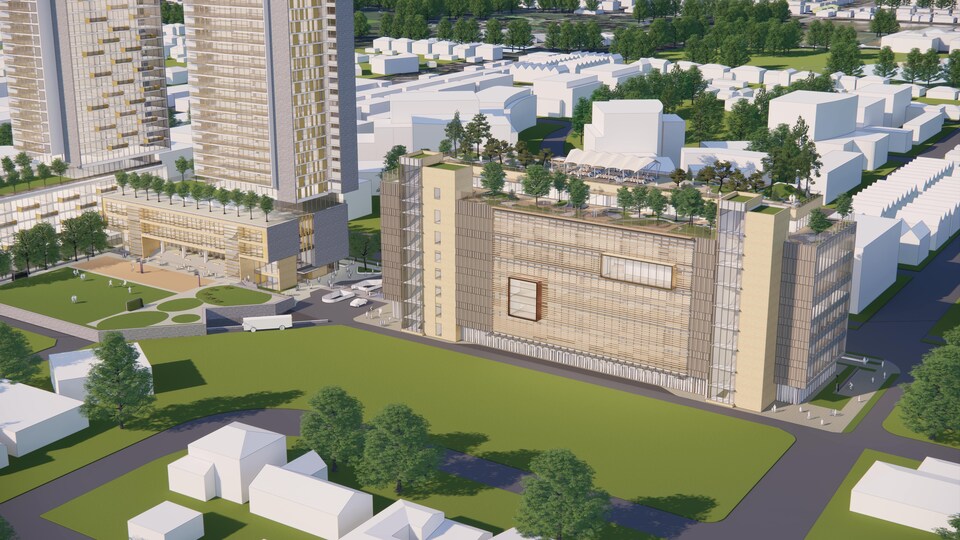 Plan de la construction de l'immeuble qui abritera le nouveau centre communautaire juif du Grand Vancouver.