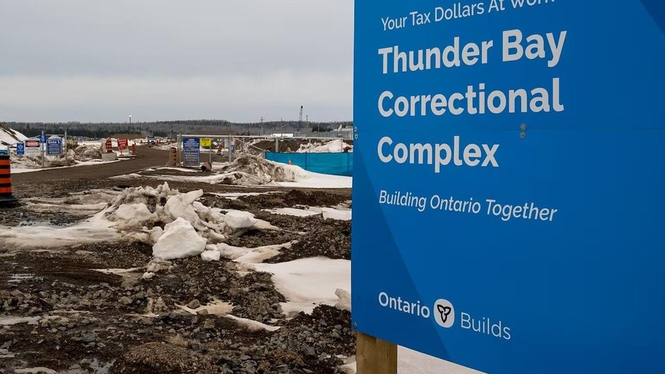 Le site de construction du nouveau centre correctionnel de Thunder Bay. 
