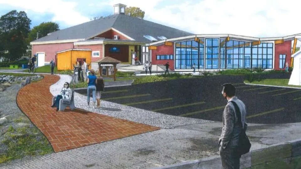 Dessins des plans du nouveau centre deCoste à Pictou.