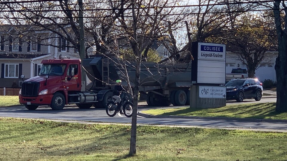 Un camion à Caraquet.