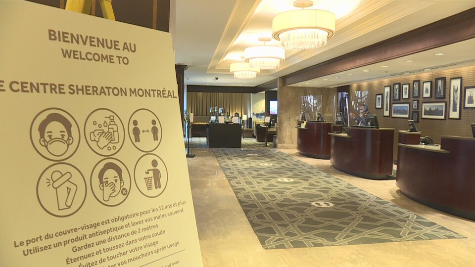 La réception du Centre Sheraton à Montréal.