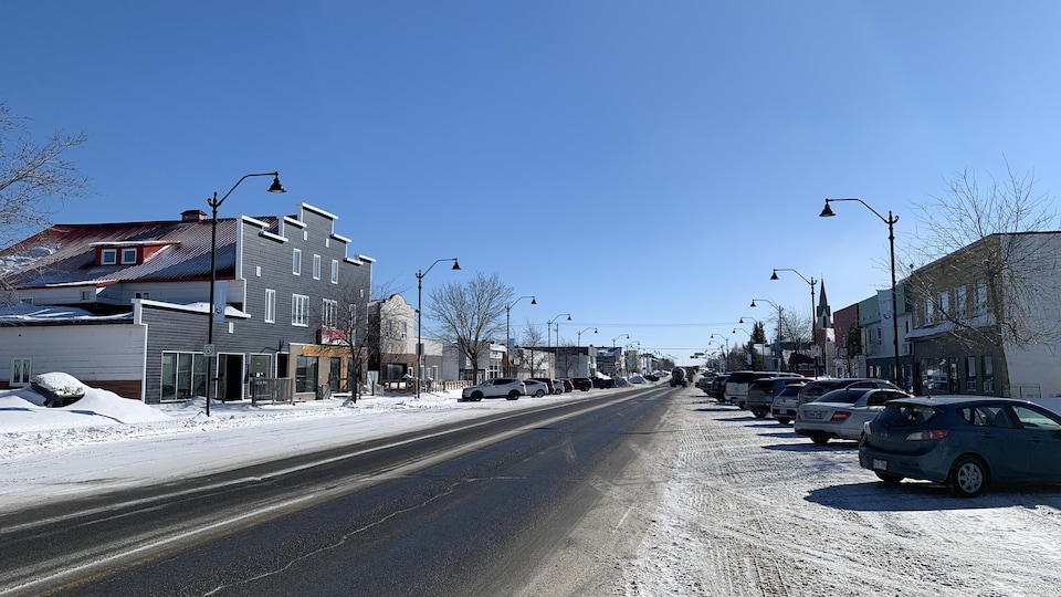 Le centre-ville de Malartic.