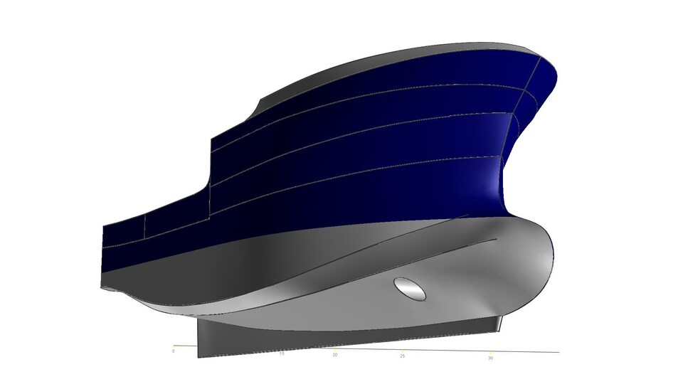 Image du bateau qui sera construit par le Chantier naval Forillon.