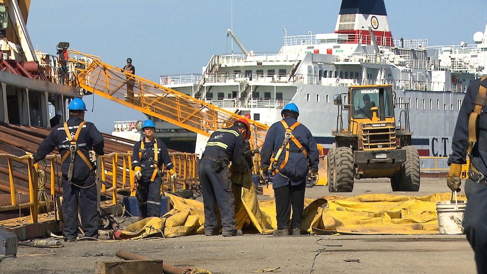 Le chantier maritime Verreault est devenu une véritable ruche d'abeilles.