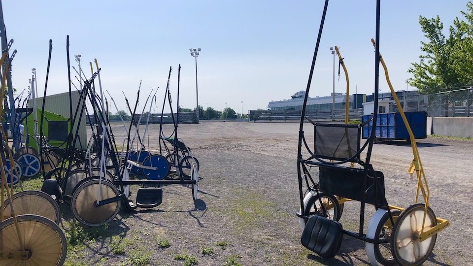 Chariots de conducteurs de chevaux.