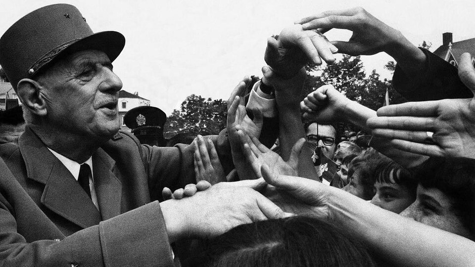 Le président français Charles de Gaulle à Montréal, en juillet 1967