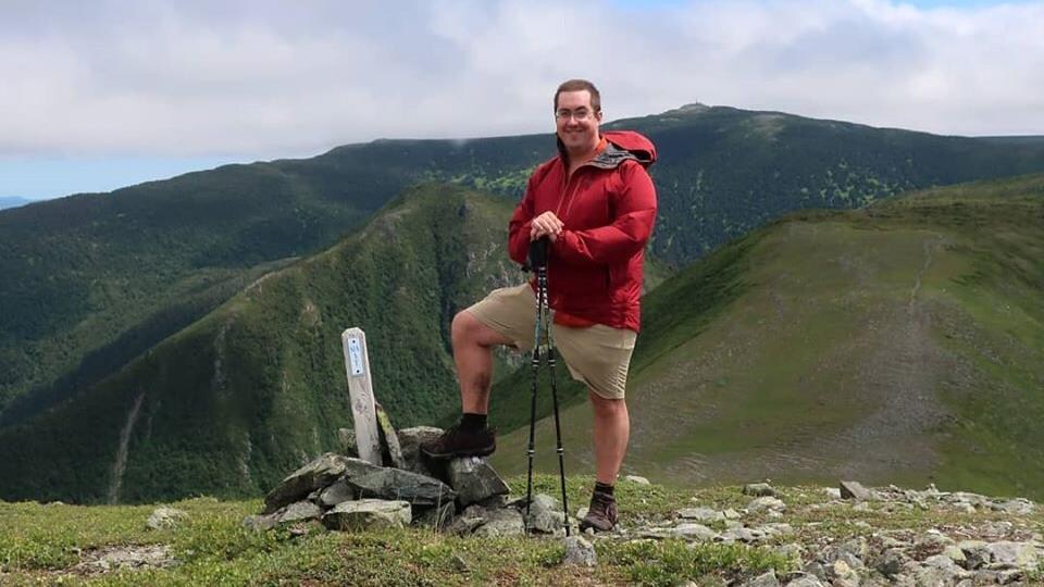 Charles Lapointe, dans les montagnes gaspésiennes.