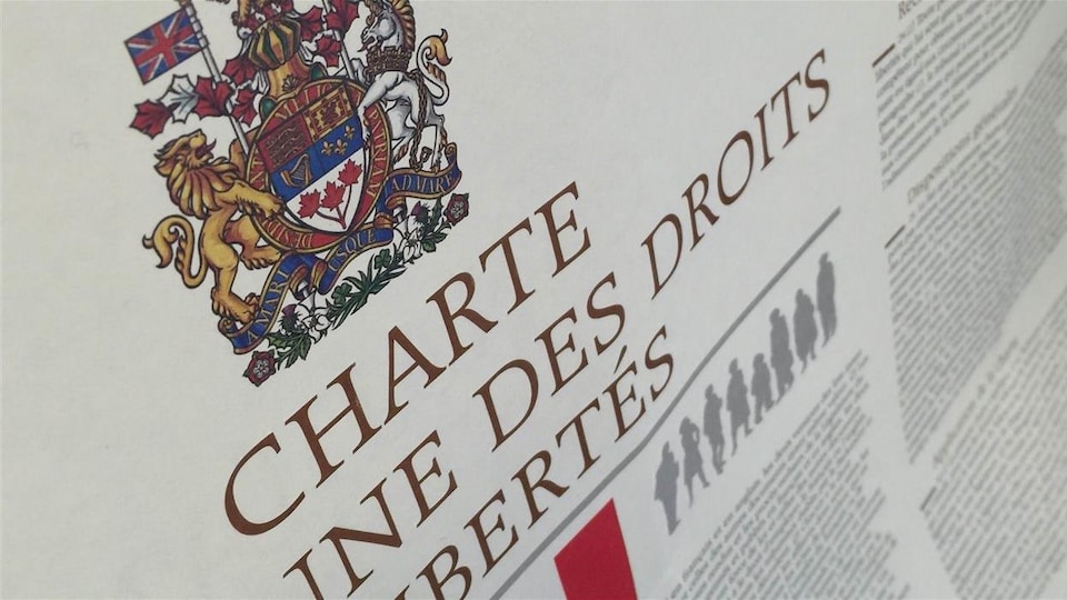 Gros plan sur la Charte canadienne des droits et libertés.