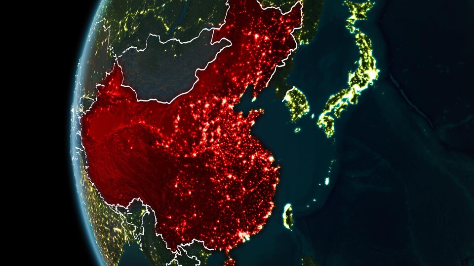 Illustration du territoire chinois de l'espace.