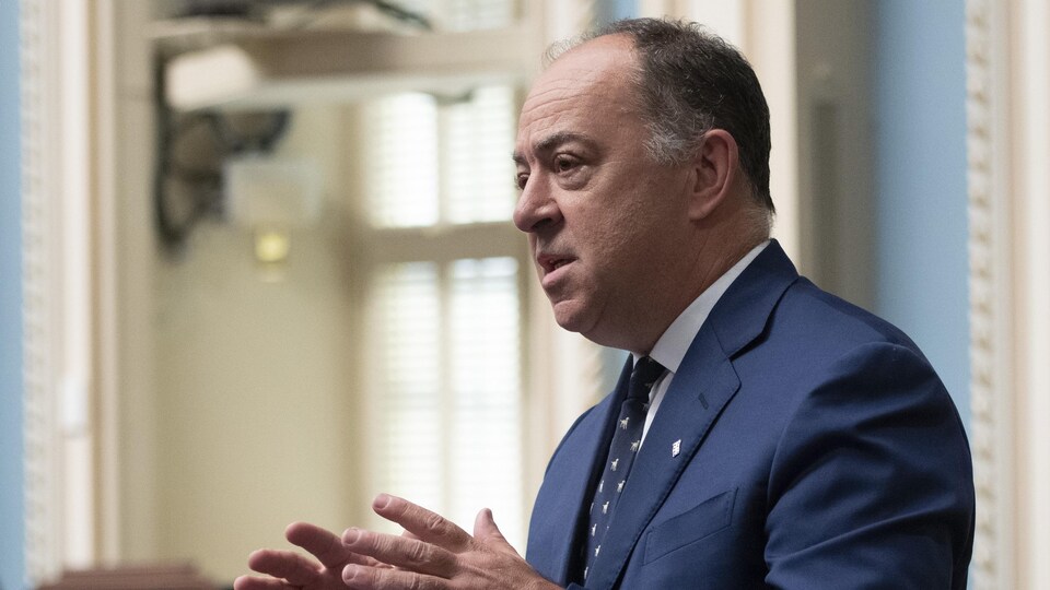Christian Dubé lors d'une intervention à l'Assemblée nationale.