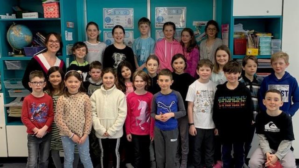 Radio-Canada a rendu visite à la classe de Mme Chantale.