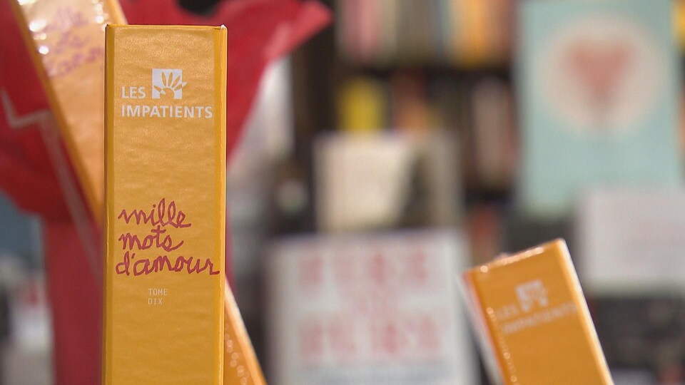 Livre de côté avec la mention Les Impatients
