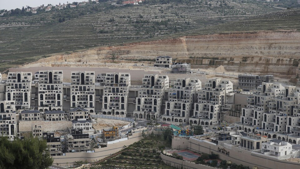 Vue en hauteur des colonies israéliennes.