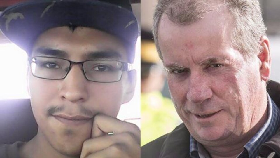 Colten Boushie (gauche) et Gerald Stanley (droite)