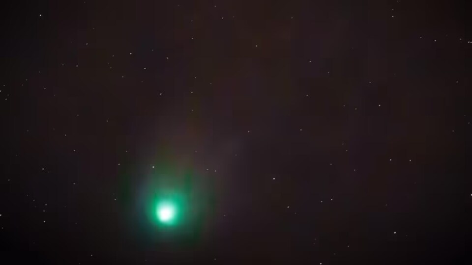 Une photo de la comète «C/2022 E3 (ZTF)» capturée dans le ciel albertain (janvier 2023). 