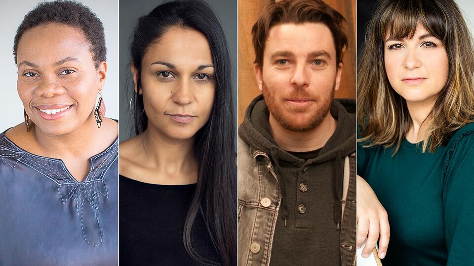 Montage photos des quatre personnages l'une à côté de l'autre.