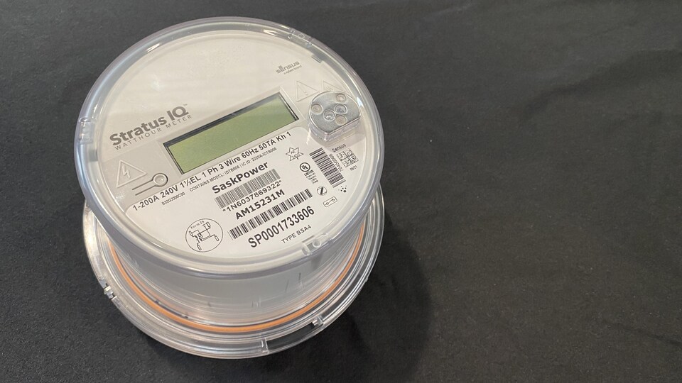 Un compteur intelligent Stratus IQ de SaskPower.