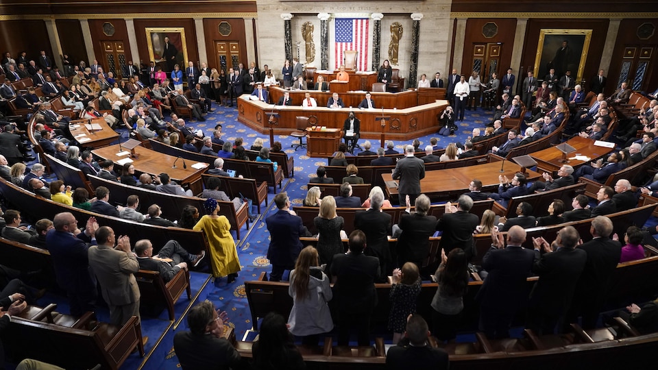 Interior view of the US House of Representatives.