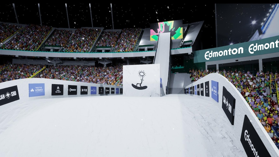 Maquette du grand saut qui sera construit au stade Commonwealth d'Edmonton pour la Coupe du monde BIG AIR.