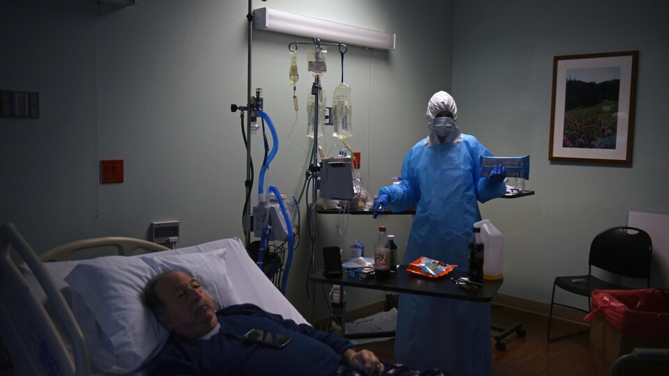 Unité de soins COVID-19 au United Memorial Medical Center à Houston, Texas