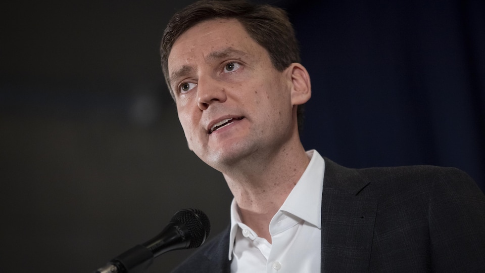 Premier-elect David Eby speaks during a press conference at the Chan Centre at UBC, British Columbia on Friday, October 21, 2022. 