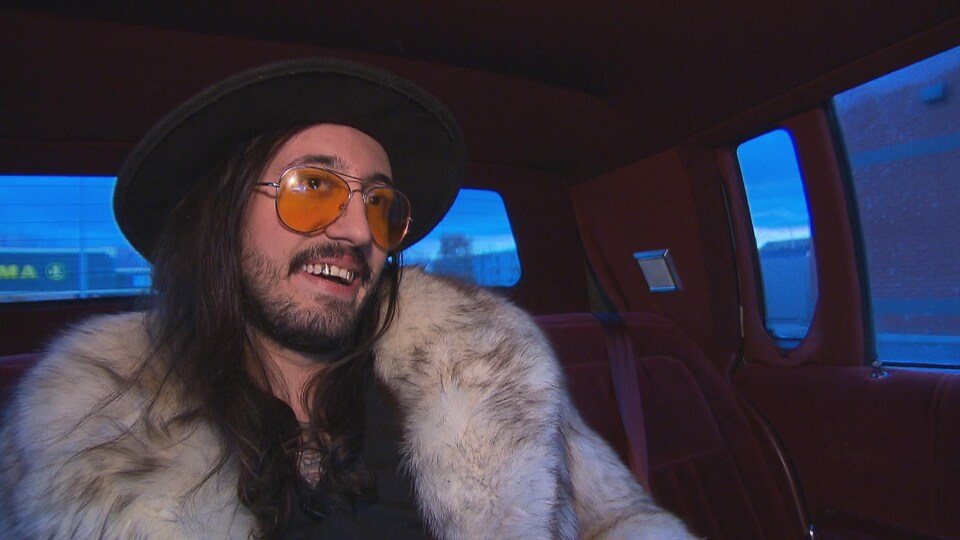 David Hener dans sa limousine.