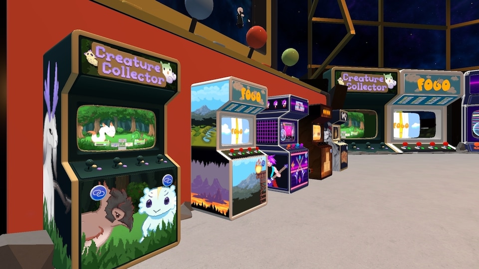 3D arcade furniture in Metaverse.