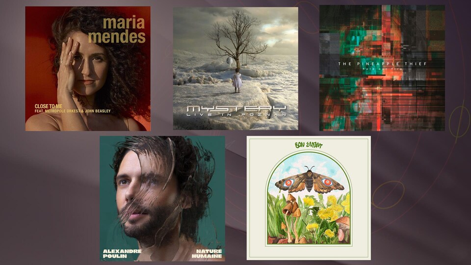 Montage des cinq albums suggérés cette semaine.