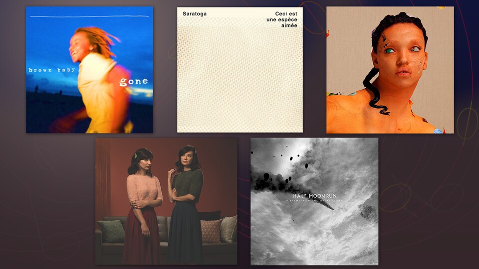 Montage des cinq albums suggérés par Jean-François Côté.