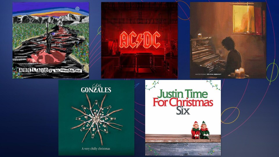 Montage des cinq albums proposés cette semaine.