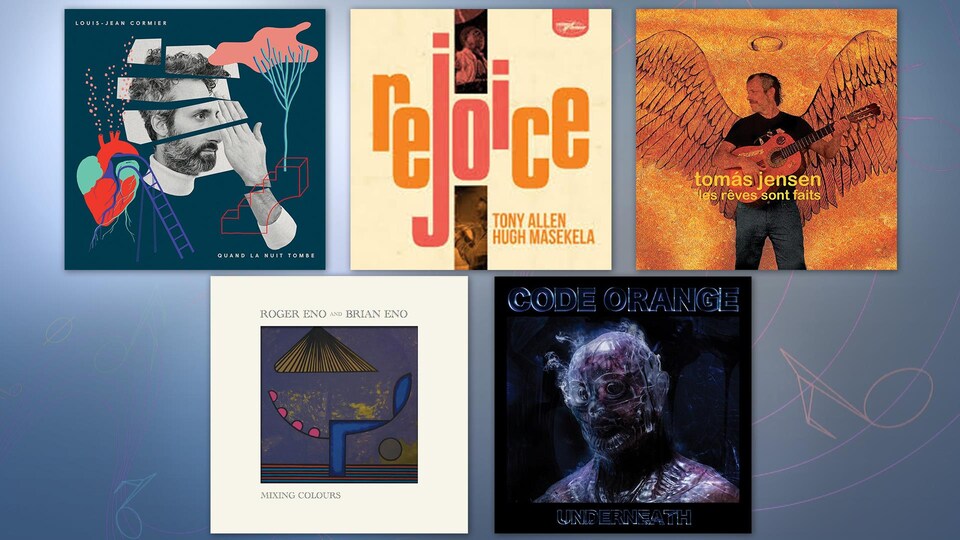 Montage des cinq albums suggérés par Jean-François Côté.