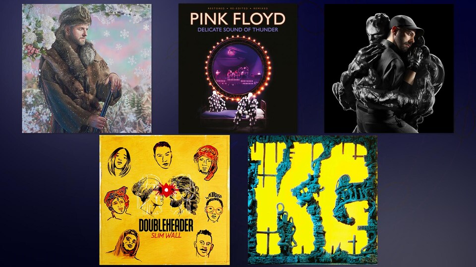 Montage des cinq albums suggérés cette semaine.