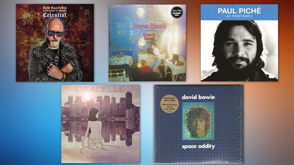 Montage des pochettes des 5 albums abordés dans la chronique.