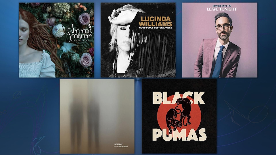 Montage des cinq albums suggérés par Jean-François Côté.