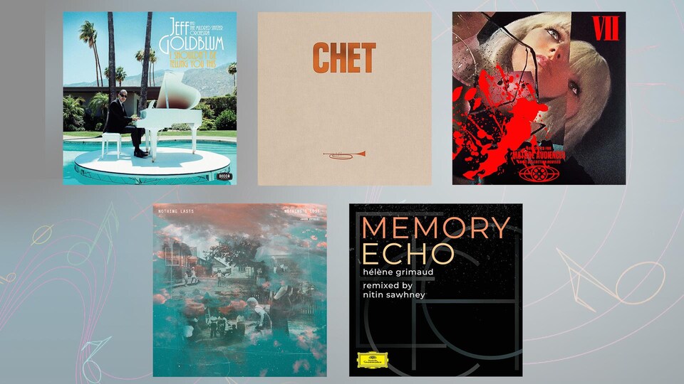 Montage des cinq albums suggérés dans la chronique.