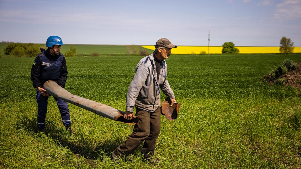 Two men were carrying unexploded ordnance.