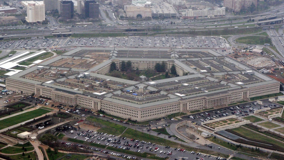 L'édifice du Pentagone vue des airs. 