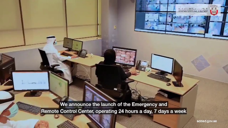 Le Centre de surveillance et de contrôle du ministère du Développement économique d'Abou Dhabi.