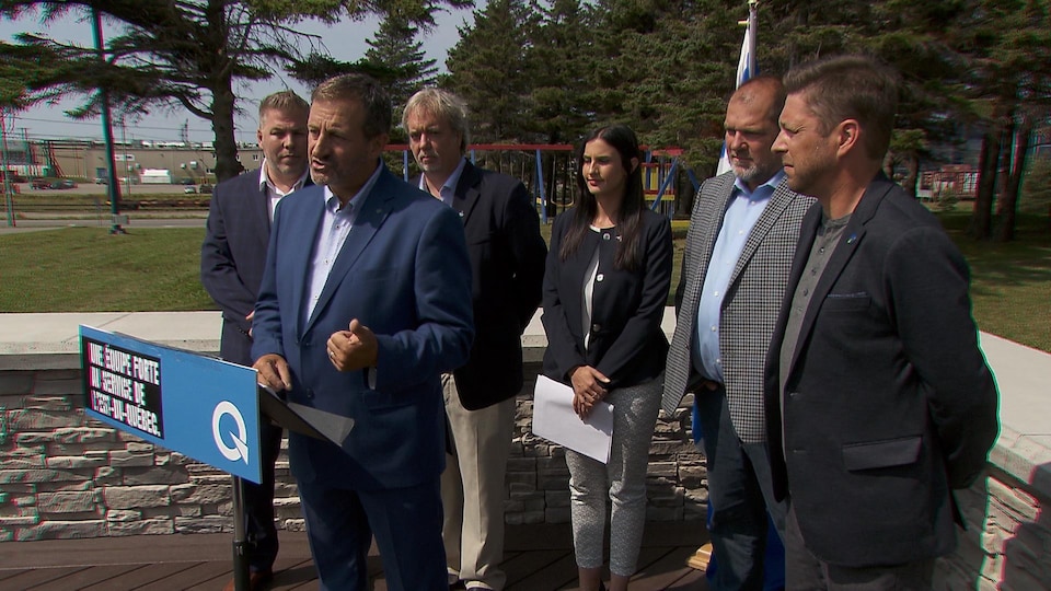 Pascal Bérubé, Sylvain Roy, Vincent Couture, Mégane Perry Mélançon, Harold Lebel et Martin Ouellet
